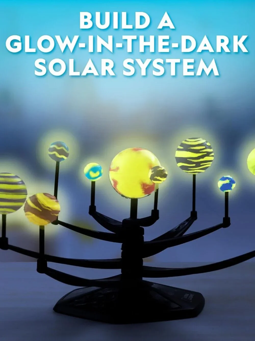 New National Geographic Glow-in-the-Dark Solar System Model Kit for Kids - Build